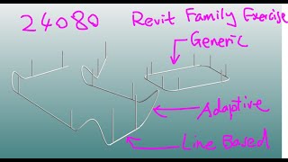 24080  Revit Modelling Exercise  Generic Line Based and Adaptive Family Exercise for Cloth Hanger [upl. by Linn]