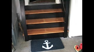 Renewing your worn out garage steps  Jons DIY [upl. by Placia322]