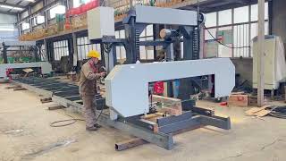 sawmill world horizontal band saw machine [upl. by Lyrahs]