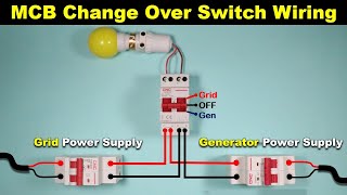 Single Phase MCB Change Over Switch Connection ElectricalTechnician [upl. by Alves]