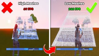 Low Meshes VS High Meshes In Fortnite Chapter 3 Bubble Wrap Builds [upl. by Bardo]