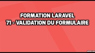 Formation Laravel 5  71  Laracarte Formulaire de contact 28 [upl. by Nnylyak257]