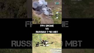 Ukraines FPV Drone VS T90 MBT shorts military [upl. by Rehprotsirhc]