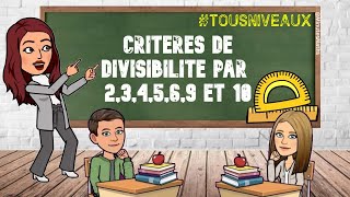 critères de divisibilité 2 3 5 9 10 • Exercice pour savoir les utiliser •Cours mathématiques seconde [upl. by Kumar]