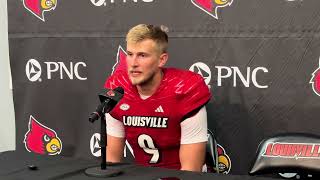 Louisville QB Tyler Shough Postgame Presser vs Austin Peay 83124 [upl. by Harrell]