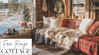 Christmas at the Cabin 🎄 Cozy Christmas Decor Inspiration amp Relaxing Christmas Music [upl. by Novej341]