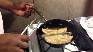 Fried Whiting [upl. by Ahsykal]