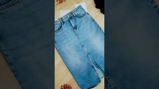 wow dnmx jeans skirt for only 850 rs  ajio [upl. by Aihsel]