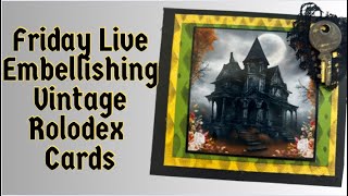 Friday with Jovi and Bexx gothicgirlscollab Embellished Vintage Rolodex Cards [upl. by Hayse]