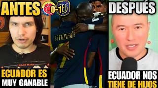 Antes y después de la gran victoria de Ecuador vs Colombia 01 Eliminatorias sudamericanas [upl. by Partridge]