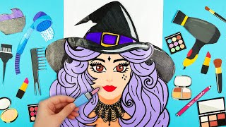 ASMR Makeup with paper cosmetics for Halloween💄 [upl. by Baerman149]