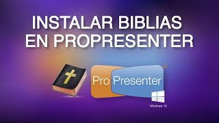 Aprende Mas con videotools Instalación de Biblias en español ProPresenter  solo windows [upl. by Blane]