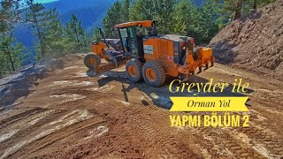 Greyder ile Orman Yol Yapmı Bölüm 2Forest Road Construction with Grader Part 2 keşfet greyder [upl. by Edya]