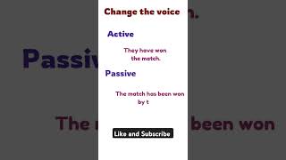 Active Voice to Passive Voice Change of voice part 2English Grammar english activepassivevoice [upl. by Lebasiairam]