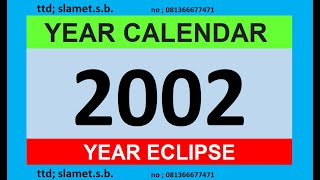 calendar year 2002 calendar blog eclipse education music entertainment inggeris [upl. by Uhn350]