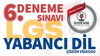 Mayıs 2024  LGS 6 Deneme Sınavı YABANCI DİL Çözüm Videoları [upl. by Aryajay411]