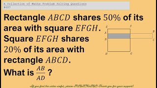 Area  Percentages  Mathematics Contest Problems  KS4 Higher Maths [upl. by Linnea]