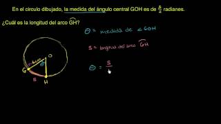 Ejemplo Medida en radianes y longitud de un arco [upl. by Ahtibbat]