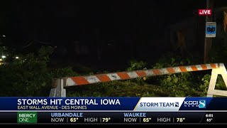 Overnight storms leave damage in central Iowa [upl. by Eelyme]