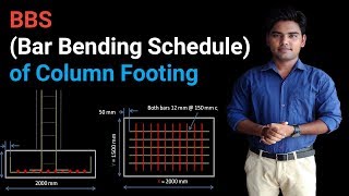 BBS OF COLUMN FOOTING Footing reinforcement details [upl. by Sidnarb]