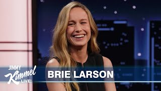 Brie Larson on Bursting Into Tears When She Met JLo Being a Party DJ amp Rain in Los Angeles [upl. by Oned18]