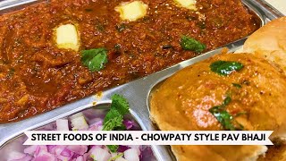 Chowpatty Style Pav Bhaji Recipe  Mumbais Street Food at Home [upl. by Uird]