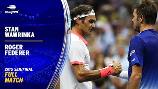 Stan Wawrinka vs Roger Federer Full Match  2015 US Open Semifinal [upl. by Jadwiga]