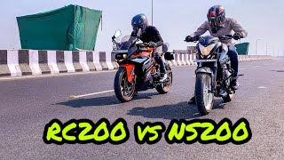 NS 200 bs6 vs RC 200 bs6  DraG Race  ToP enD Test [upl. by Noirod]