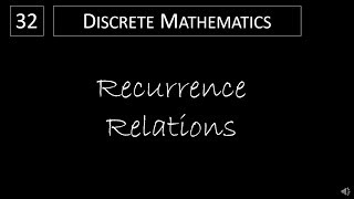 Discrete Math  242 Recurrence Relations [upl. by Bond]