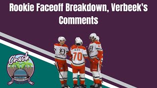 Rookie Faceoff Breakdown Verbeeks Comments [upl. by Annairoc]