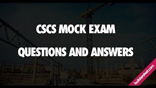 CSCS Mock Exam Questions and Answers [upl. by Doreen]