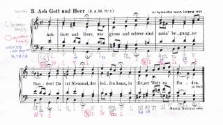 Revised versionBach chorale BWV 255 harmonic analysis Ach Gott und Herr [upl. by Etnovahs715]