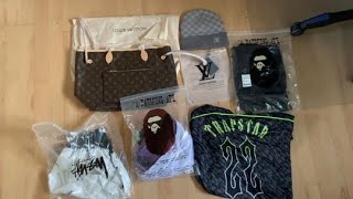 INSANE 61 KG PANDABUY HAUL stussy bape louis vuitton trapstar evisu [upl. by Melosa239]