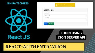 Login implementation using JSON Server REST API  React authentication  React JS Full Course [upl. by Geehan]