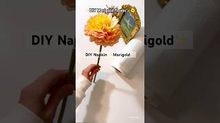 DIY Napkin Marigold flower  How to make Marigolds using paper towels [upl. by Bodrogi]