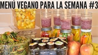 MENÚ VEGANO PARA LA SEMANA 3  MEAL PREP VEGANO [upl. by Sivia]