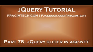 jQuery slider in asp net [upl. by Naoma217]