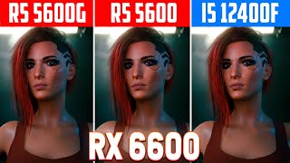 Ryzen 5 5600G vs 5600 vs 12400F  Performance Benchmark with RX 6600 AMD vs Intel [upl. by Elokin113]