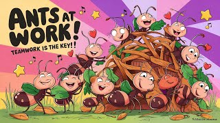 Ants at Work Song for Kids Teamwork amp Fun [upl. by Rahab623]