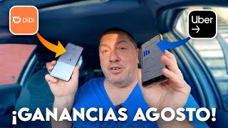 Ganancias de agosto con UBER y DIDI Argentina 2024 [upl. by Eidak]