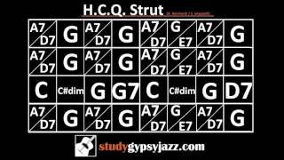 Gypsy Jazz Backing Track  Play Along  HCQ Strut [upl. by Faina148]