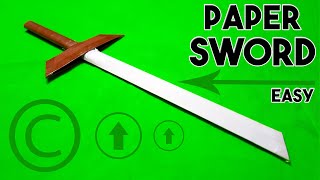 EASY Tutorial for a Stunning PAPER SWORD  Paper Ninja Sword [upl. by Pubilis]