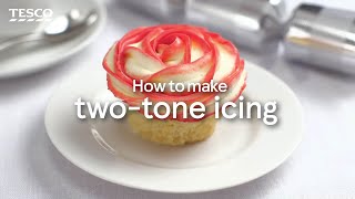 How to Make Two Tone Icing  Tesco [upl. by Yardley]