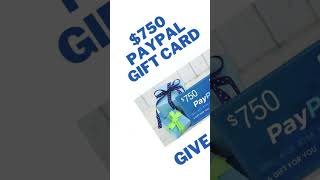 Paypal 750 Gift Card Giveaway paypalgiveawaygiftcardwinfree contestpaypalgiftcardfreemoney [upl. by Notla]