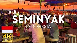 Stunning Sunset in Seminyak Bali  Indonesia Walking Tour 4K [upl. by Deirdra734]