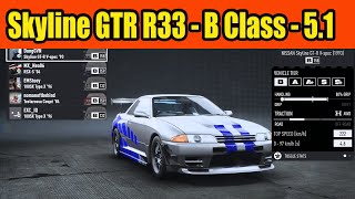 Nissan Skyline GTR R33 Build B Class Car in NFS Unbound Update Vol 51 [upl. by Llevad457]