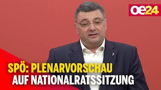 SPÖ Plenarvorschau auf Nationalratssitzung [upl. by Burne]