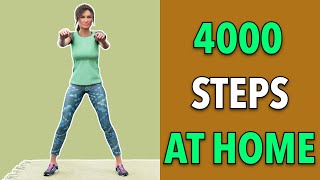 4000 Steps At Home  Low Impact Walking Workout [upl. by Amaj]