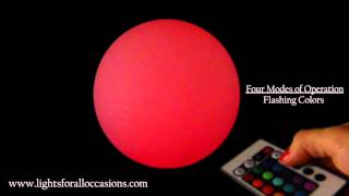 Lighted Rainbow Color Changing Orb Remote Control RechargeableMultiFunctionDemo [upl. by Leoj20]