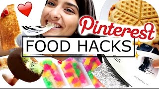 PINTEREST Food Hacks  LIVE TEST  Pizza Waffel  EIS Selbermachen  DIY SNACKS  Sanny Kaur [upl. by Petunia]